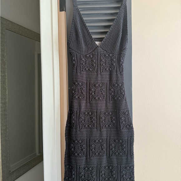 Anthropologie Dresses & Skirts - Anthropologie‎ Black Crochet Midi Dress